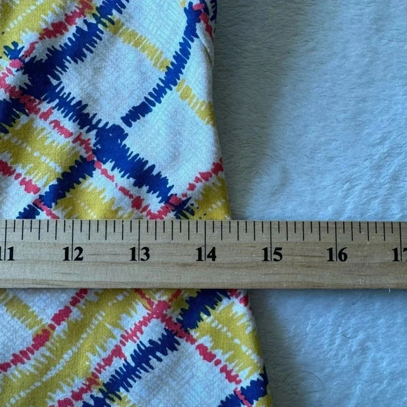 J.McLaughlin Womens Sleeveless Sheath Dress Size XS Yellow Plaid Jersey Stretch - Picture 13 of 14